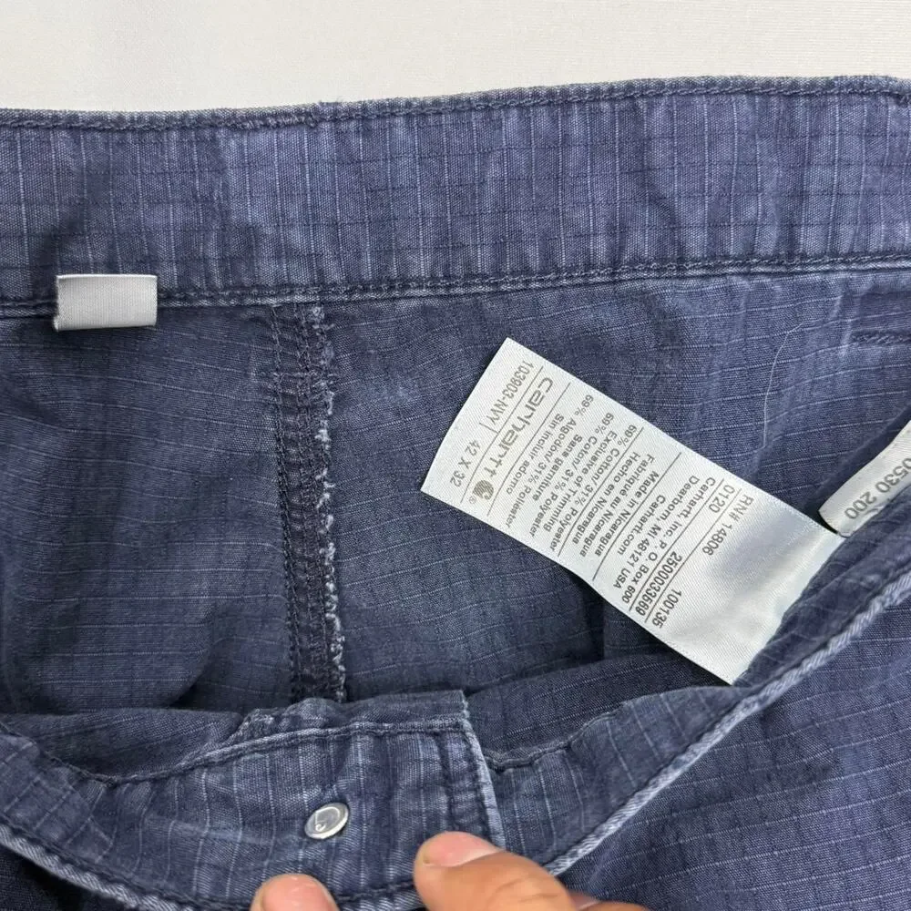 Cahartt Navy Blue Cargo Pants Size 42x32